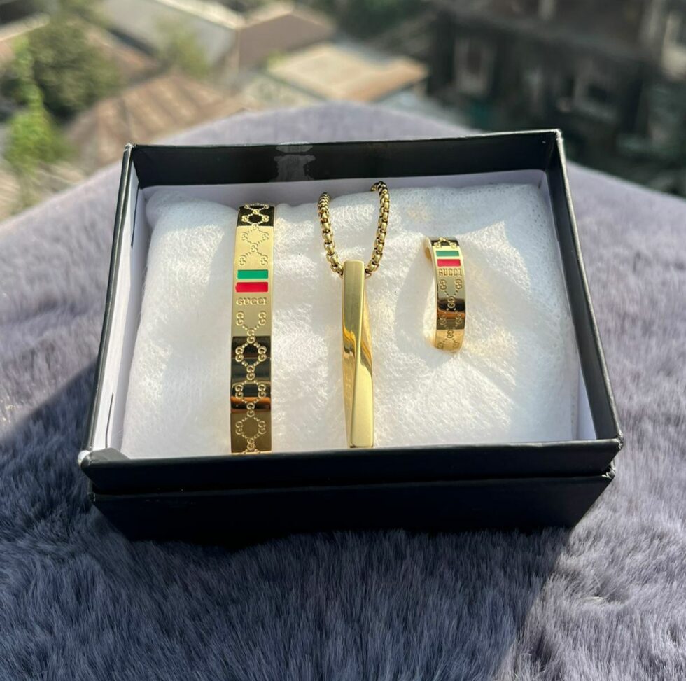 Gucci GG Full Combo Set – Chain, Bracelet & Ring (Golden?